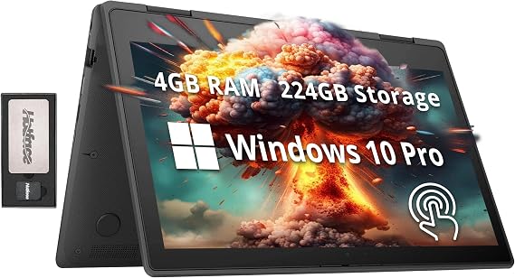HP ProBook x360 G5 11.6 Touchscreen 2-in-1 Laptop, Intel Celeron N4020, 4GB RAM, 224GB Storage 64GB eMMC  160GB Docking Station Set, Full-Sized Keyboard, 720p HD Webcam, Windows 10 Pro, Gray