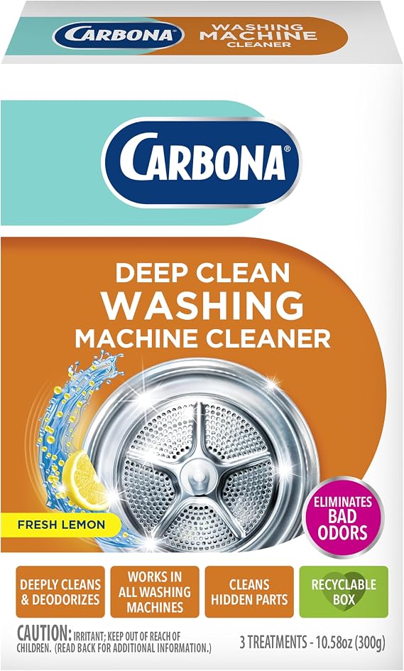 Carbona Washing Machine Cleaner, Eliminates Odor & Residue, 3 Count, 1 Pack