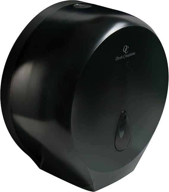 Single Roll Toilet Tissue Dispenser- Black- by Oasis Creations- 9 Bath Tissue Dispenser