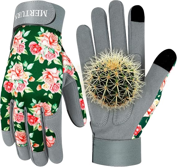 Gardening Gloves for Women Tough Leather Thorn Proof Gardening Gloves Work Gloves for Women