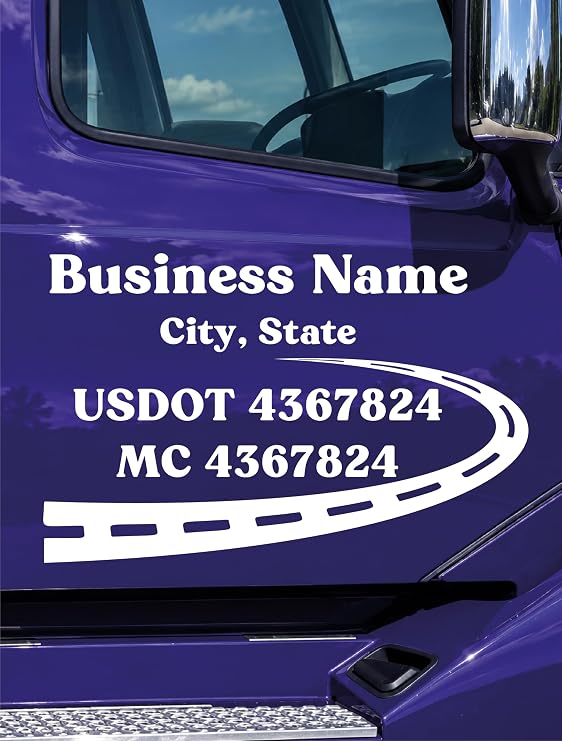 Custom DOT Sticker Number Decals, Vinyl US DOT Stickers for Trucks, 2 Pack