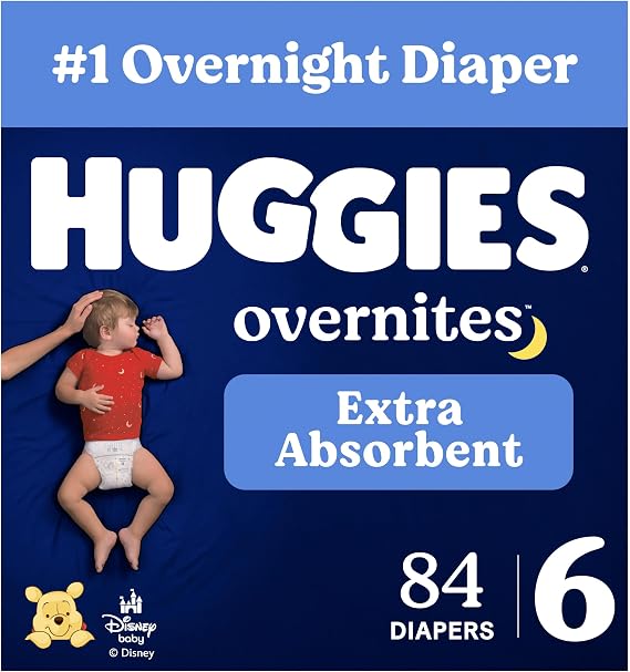 Huggies Overnites Diapers Size 6, 84 Count (2 Packs of 42)