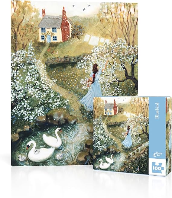 New York Puzzle Company - Lore Pemberton Bluebird Mini - 100 Piece Jigsaw Puzzle for Adults by Lore Pemberton