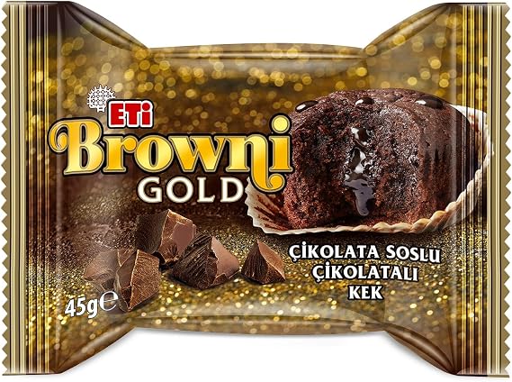 Eti Browni Gold Chocolate Sauce Cake 45 g x 24 Pieces
