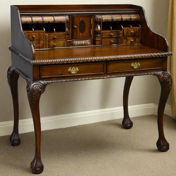 Crafters and Weavers Legacy Escritoire Secretary Desk - Brown Walnut