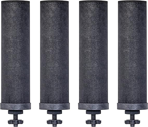 Authentic Black Berkey Elements BB9-2 Filters for Water Systems (Set of 4 Black Berkey Elements)