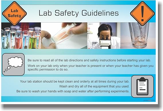 Lab Safety Guidelines - Classroom Science Poster