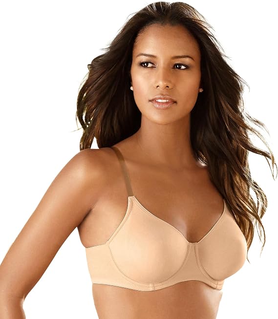 LASCANA Women's Clear Strap Underwire T-Shirt Bra with no Padding, Adjustable Straps, Extra Underwire Support