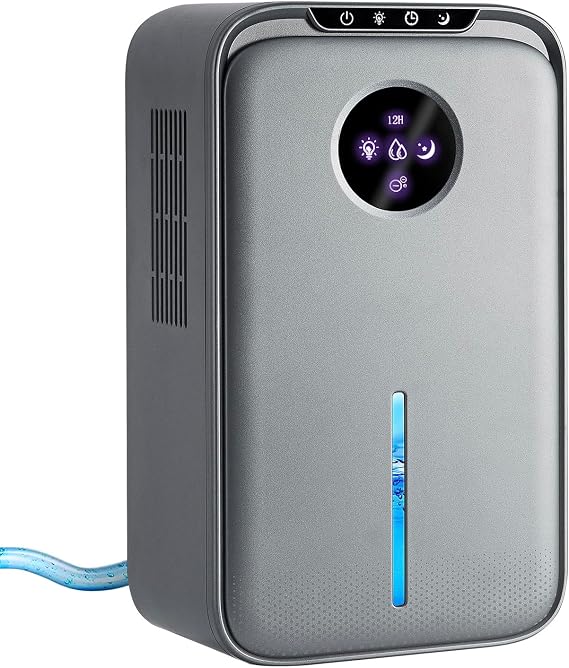 Dehumidifiers for Home, 2.5L Water Tank Dehumidifier for Bedroom With Drain HoseTimer Sleep Mode and Auto Shut Off Defrost, Quiet Small Dehumidifier for Drying Clothes Bathroom Closet RV