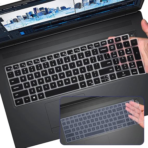 2PCS Keyboard Cover for Dell Latitude 3550 3540 5550 5540 5520 5521 Laptop 15.6" - Latitude 5530 5531 15.6", 15.6 Dell Precision 3560 3561 3570 3571 3580 3581 Keyboard Protective Skin