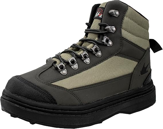 FROGG TOGGS Men's Hellbender Waterproof Fishing Wading Boot for Fishing in Felt or Cleated, Cleated, 7