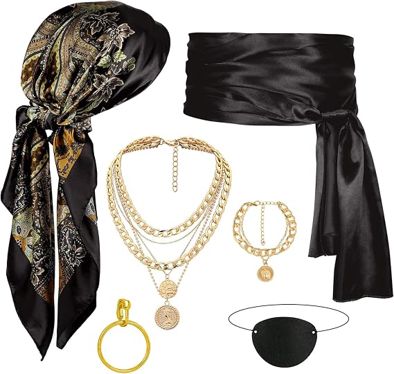 CICOCI Pirate Costume Accessories Set for Men Women