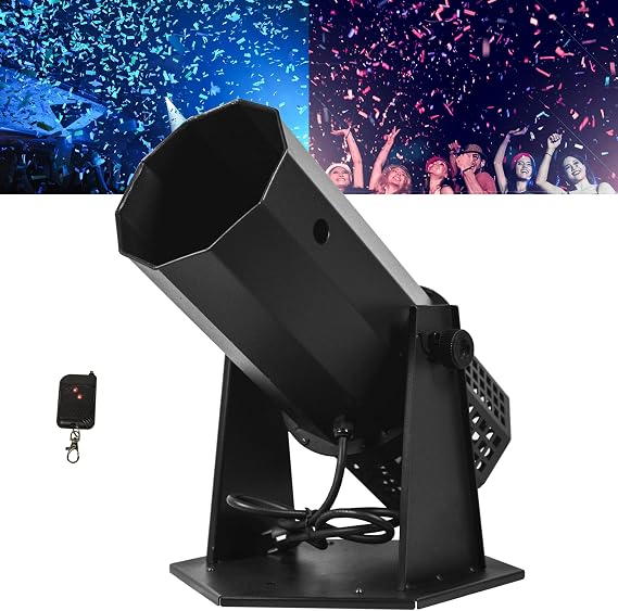 Digital CO2 Jet Machine 12LEDs RGB CO2 Fogger Smoke Cannon & 1500W Professional Confetti Machine Confetti Cannon