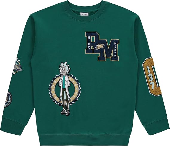 RICK AND MORTY Mens Sweatshirt Mens Multi Print Sweatshirt - Rick & Morty, Summer, Squanchy Classic Crewneck