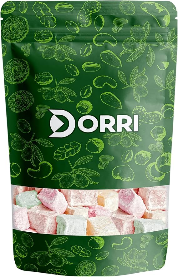 Dorri - Turkish Delight Mixed 1.5kg | Turkish Delight Handmade, Premium Quality Lokum, Party Snack, Turkish Delight Gift, Gluten Free (Available from 100g to 5kg)