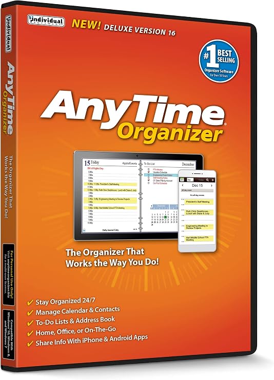 AnyTime Organizer Deluxe 16 - Organize Your Calendar, To-Dos and Contacts!
