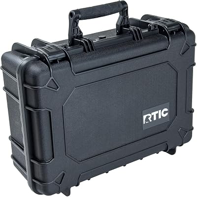 RTIC Gun Carrying Case, TSA Approved, Lockable, Heavy Duty & Lightweight with Pick & Pluck Foam, Automatic Pressure Release Valve, Travel Safe, 14, Desert Sand