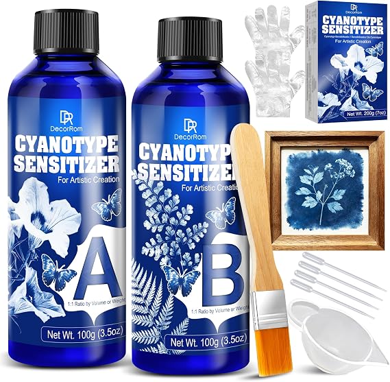 Cyanotype Kit 7oz 2 Component Cyanotype Solution & Chemicals Sensitizer