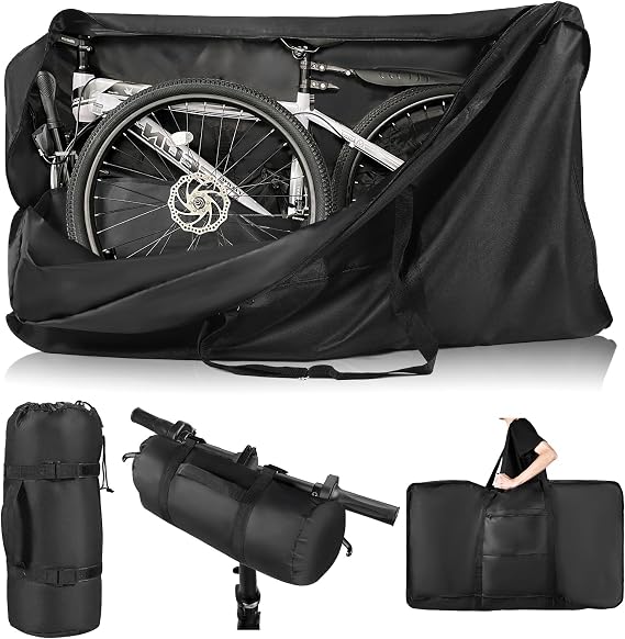 Bike Travel Bag for Airplane,Premium 900D Bike Transport Bag for 26 inch to 29 inch Mountain Bicycle and Road Bike,Heavy Duty Bicycle Box for Air Travel with Strong Webbing for Air Travel