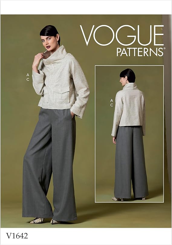 Vogue V1642Y Easy to Sew Women's Shirt and Pants Sewing Patterns, Sizes 4-14