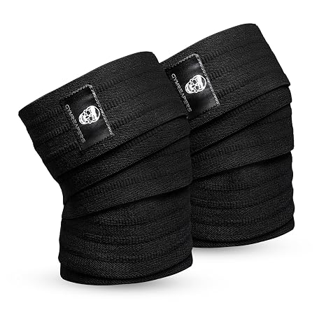 Gymreapers Knee Wraps for Weightlifting & Powerlifting 2M Heavy Duty Compression for Squats, Strength Training, Knee Support & Protection for Men & Women