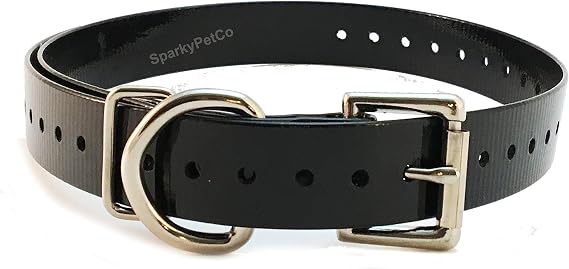 Sparky Pet Co - 1" Square Buckle High Flex Replacement Collar (Black)