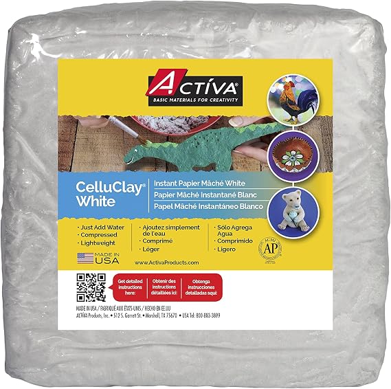 Activa CelluClay Instant Paper Mache, 2lb, Sculpting & Modeling Compound