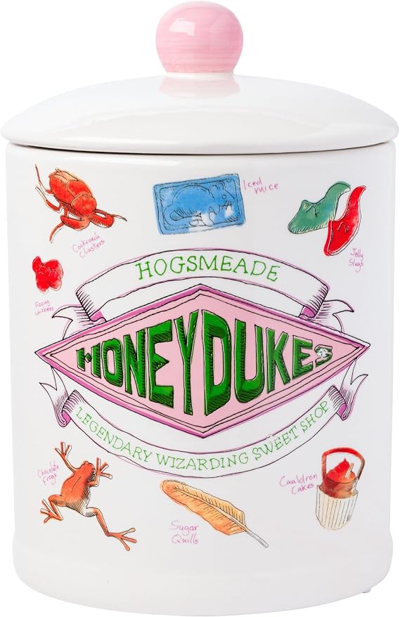 Silver Buffalo Harry Potter Honeydukes Large Canister Ceramic Cookie Jar, 7 x 10 x 7
