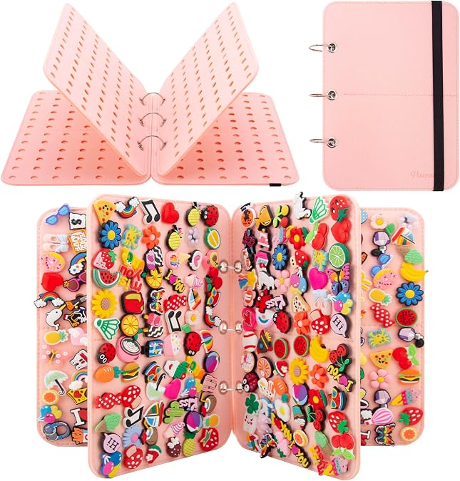 PACMAXI Shoe Charms Display Holder, Shoe Charm Organizer, Shoe Charm Collection Booklet (Not Include Any Accessories)