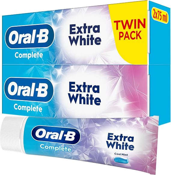 Oral-B Complete Plus Extra White Toothpaste 2x75ml