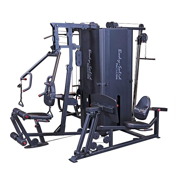 Body-Solid Pro Clubline (S1000) Multi-Station Four Weight Stack Commercial Gym Machine, Upper & Lower Body Strength Training Functional Exercise Workout Stations for Weights lifting and Bodybuilding | Gym Machine. Upper & Lower Body Strength Training Functional Workout Stations for Weights lifting and Bodybuilding.