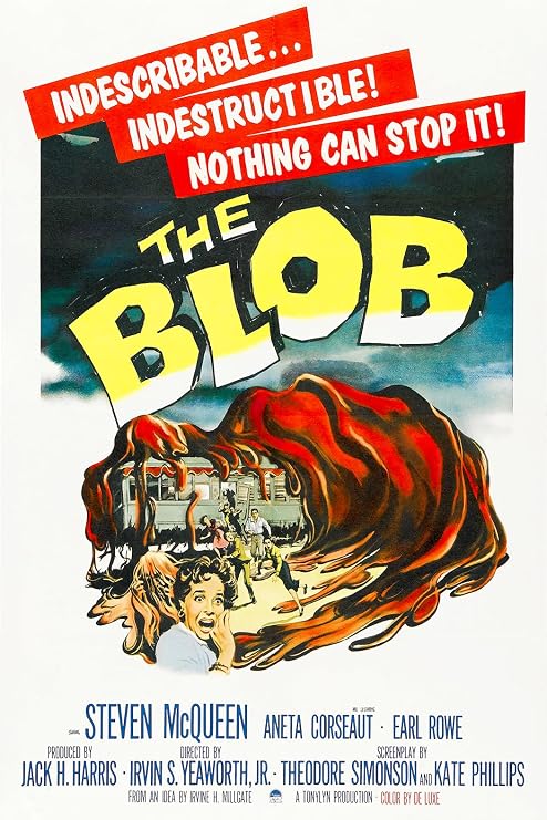 - Vintage Science Fiction Horror Movie Poster The Blob - 24x36