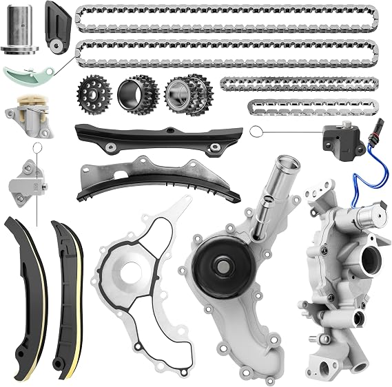 Timing Chain Kit with Oil Pump Water Pump for 2011-2015 Dodge Charger Durango for Jeep Wrangler for Chrysler 200 300, Fits 3.6L Pentastar Engine, OE Standard Timing Replacement