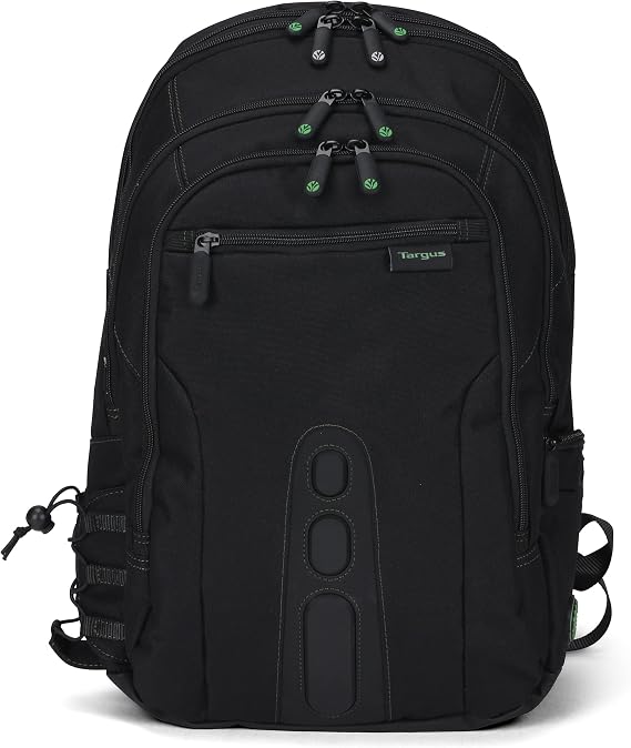 Targus Spruce EcoSmart Travel Laptop Backpack for 15.6 inch Laptops, TSA-Friendly Carry On Backpack Laptop Bag for Work and Travel, Black (TBB013US)