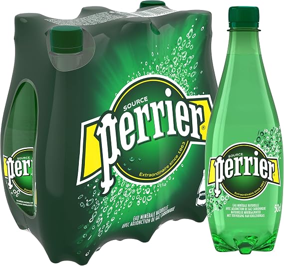 Perrier Natural Mineral Water Strengthens Source Gas 6 Bottles 50 cl