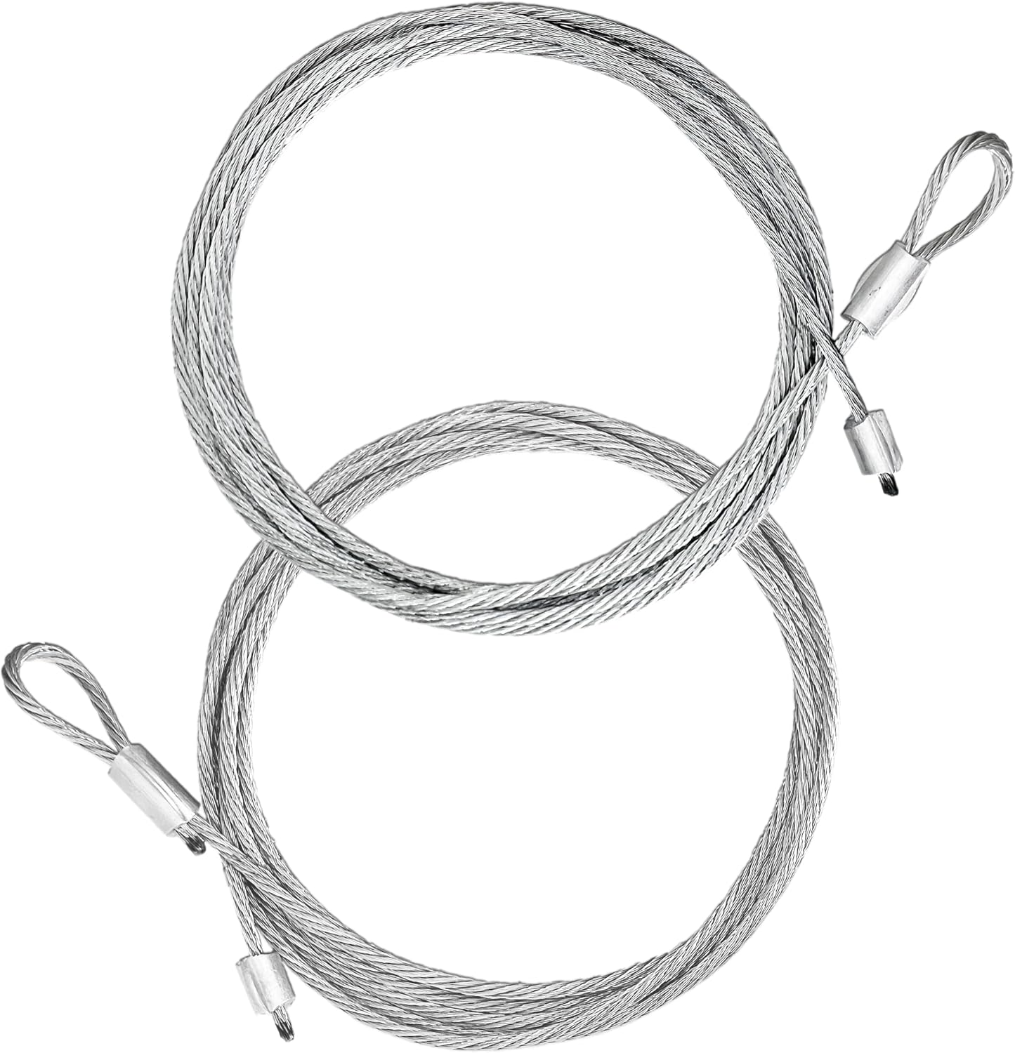 Garage Door Torsion Spring Wire, GW-01B-001, 8' Home Safety Cable, Polished, 0.52 pounds, Pair 9.6