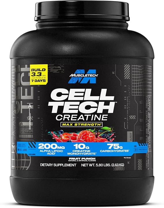 MuscleTech Creatine Monohydrate Powder - Cell-Tech Creatine Powder, 5.8LB