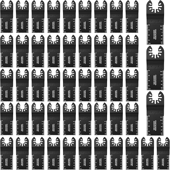 50pcs Multi Tool Blades,Multitool Blades for Wood,Universal Oscillating Saw Blades Compatible with Dewalt, Milwaukee, Makita, Ryobi, Rockwell, Bosch.