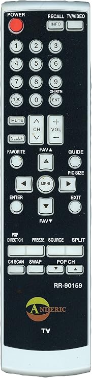 Anderic RRU401 Universal Remote Control for Toshiba TVs Replaces CT-90157 | CT-90158 CT-90159 CT-90232 CT-900 CT-90037 CT-90047 CT-90086 CT-90087 CT-9553 CT-9857 CT-9951 CT-9952 CT-9953 CT-9954 RR90159