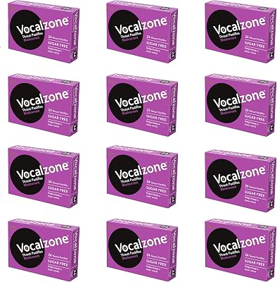 Vocalzone Blackcurrant Sore Throat Relief Pastilles 12 Pack