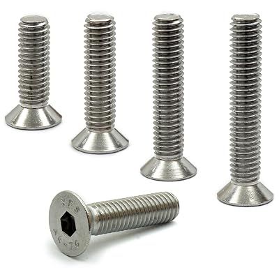 MonsterBolts - M4 Flat Head Socket Cap Screws, DIN 7991, Marine Grade Stainless Steel 10, M4 x 10mm