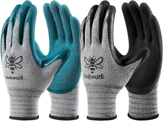 DOFOWORK Gardening Gloves - 6 Pair Gardening Gloves for Women/Men with Grip