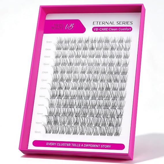 VEYESBEAUTY Lash Clusters 3D Layered Eyelash Extensions CARE10 8-16mm