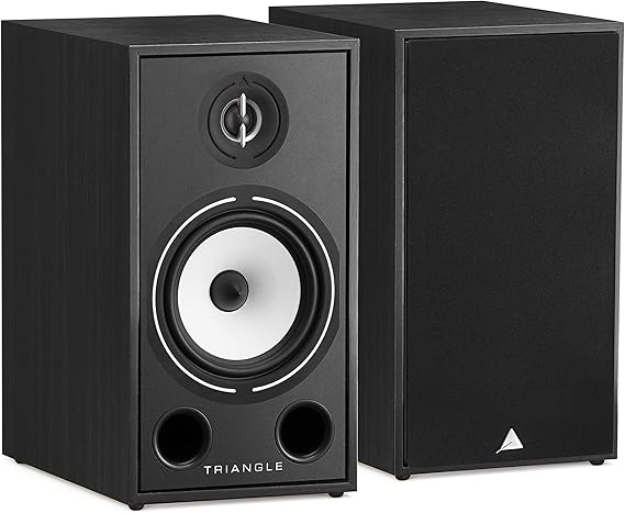 Triangle - BOREA BR03 Hi-Fi Bookshelf Speakers - Power handling 100W - Output 90 dB/W/m - Versatile Music and Home Cinema - 206 x 380 x 314 mm - Black (Pair)