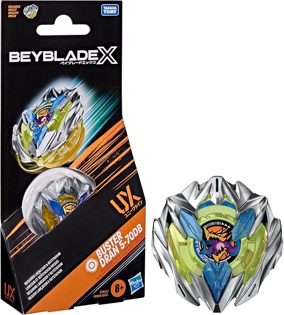Beyblade X Buster Dran 5-70DB UX Booster Pack Set with Takara Tomy Stamina Type Top, Battling Tops Game Toys, Ages 8+