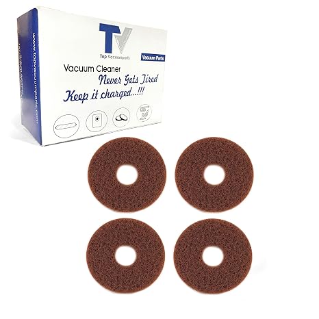 Replacement for Oreck Commercial 437049, 437-049 Orbiter Brown Scrub Pad, 12 in. Diameter, Abrasive Pad for Stripping Floors, Use with ORB550MC Hard Floor Cleaner Machine (4 Pads)