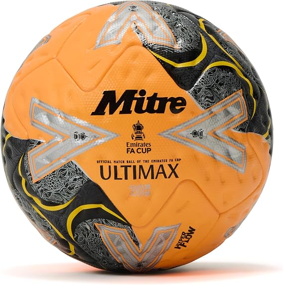 Mitre | Ultimax Pro FA Cup Football | Official Emirates FA Cup Match Ball | Hyperfoam Power Cushioning | Elite Performance Football