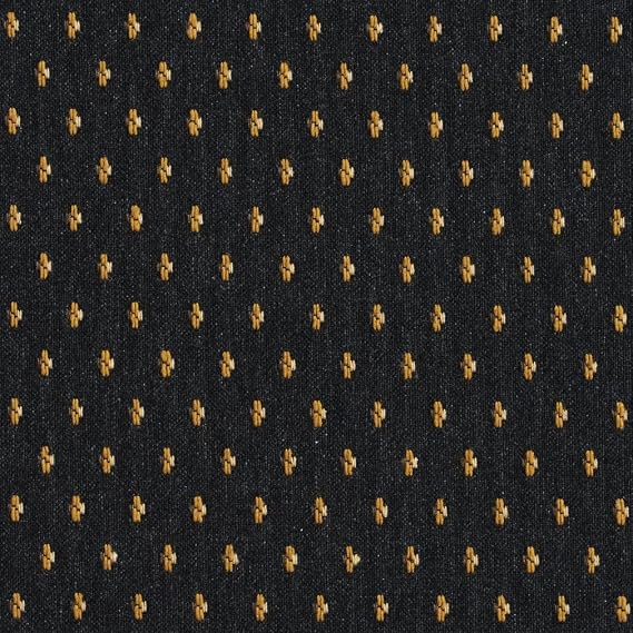 Black and Gold Ditsy Dots Jacquard Upholstery Fabric by The Yard - SKU: Mingle Espresso