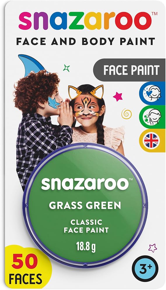 Snazaroo Classic Face and Body Paint, 18ml, Grass Green