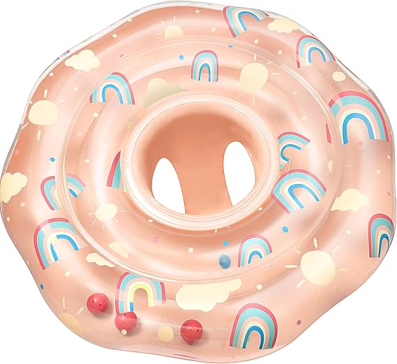 SLOOSH Baby Pool Float with Double Air Chambers, Inflatable Baby Swimming Float with Safety Seat,Toddler Infant Swim Float Ring Swimming Pool Accessories for Age 6-36 Months